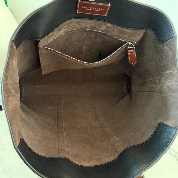 Ralph Lauren Men's Navy Blue Leather Darwin Tote, retail $2200 - Picture 11 of 15